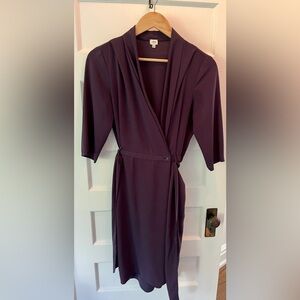 Aritzia (Wilfred) - Wrap Dress - Plum - Size 6